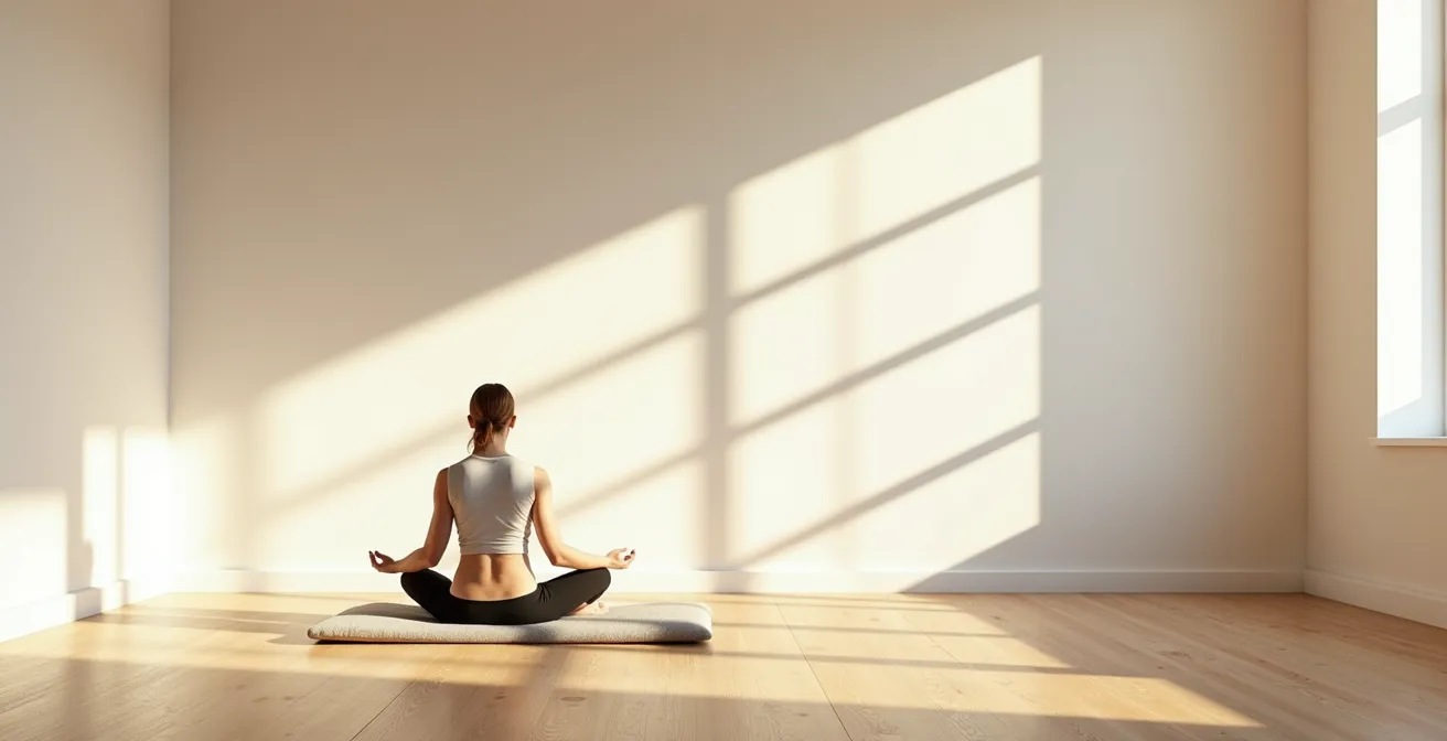 Kalender mit markierten Meditationssitzungen und Fortschrittsvisualisierung, der den Aufbau einer Gewohnheit darstellt.