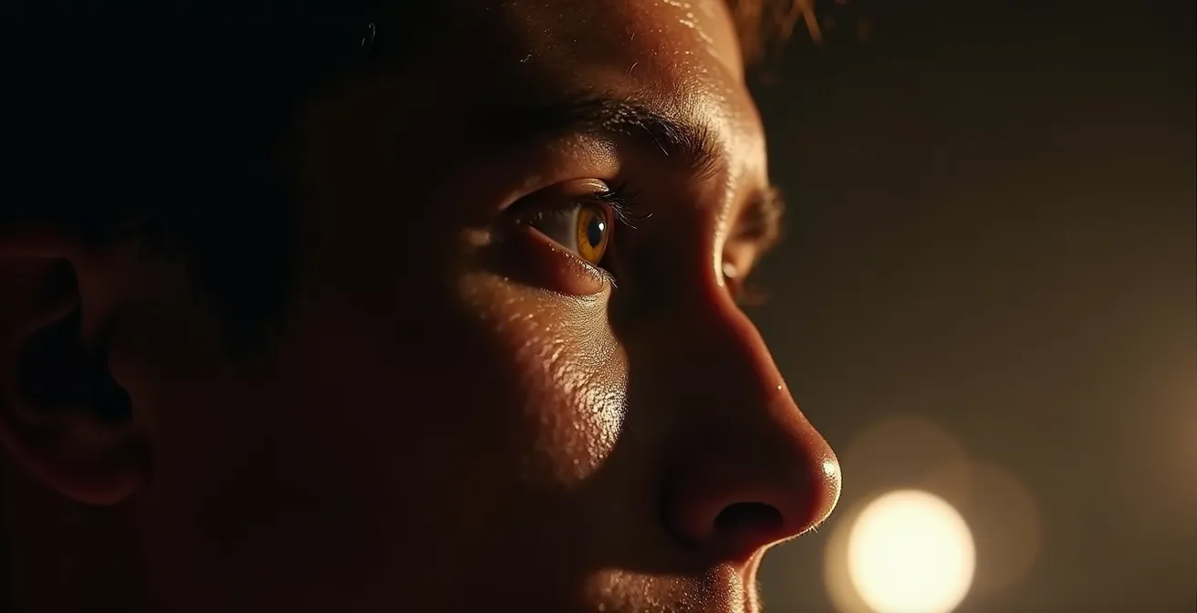 Künstler in intensivem Blickkontakt mit Publikum während Performance