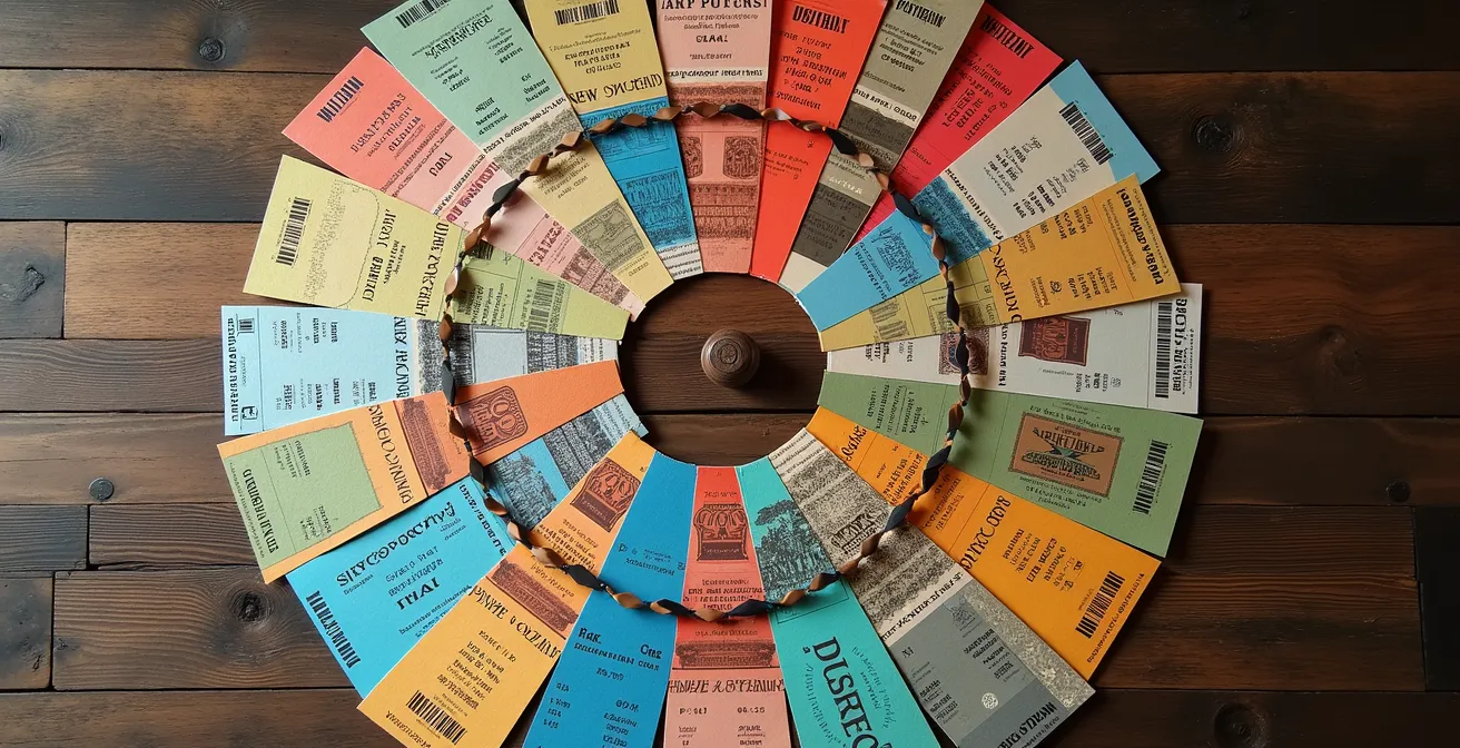 Kalenderansicht mit verschiedenen kulturellen Veranstaltungen über das Jahr verteilt