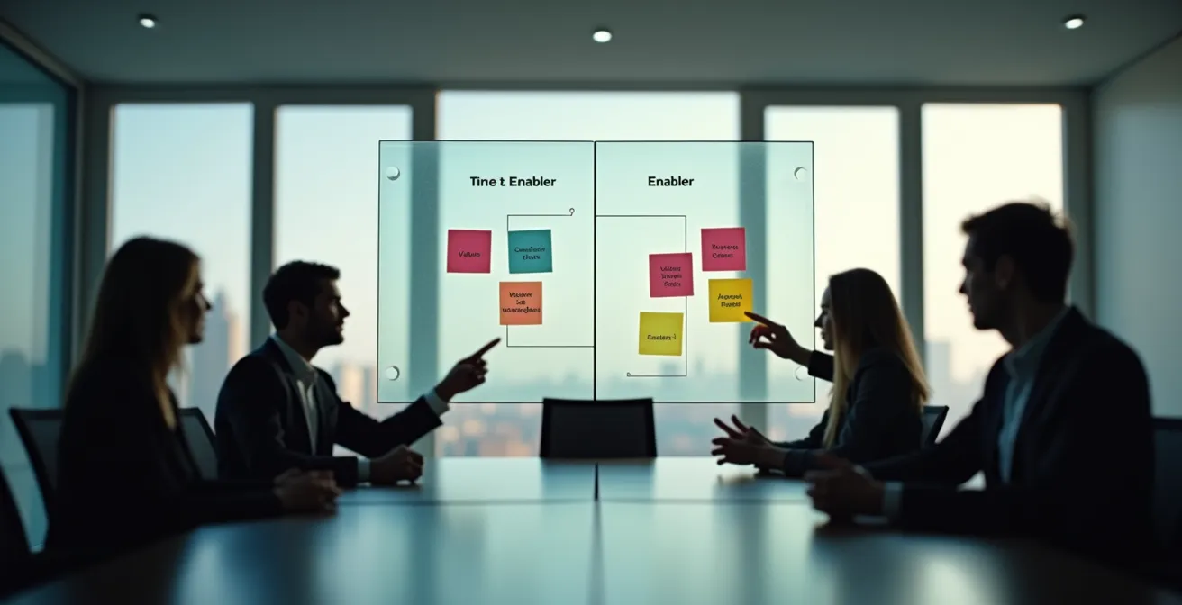 Value vs. Enabler Matrix zur Priorisierung von IT-Projekten nach Geschäftswert